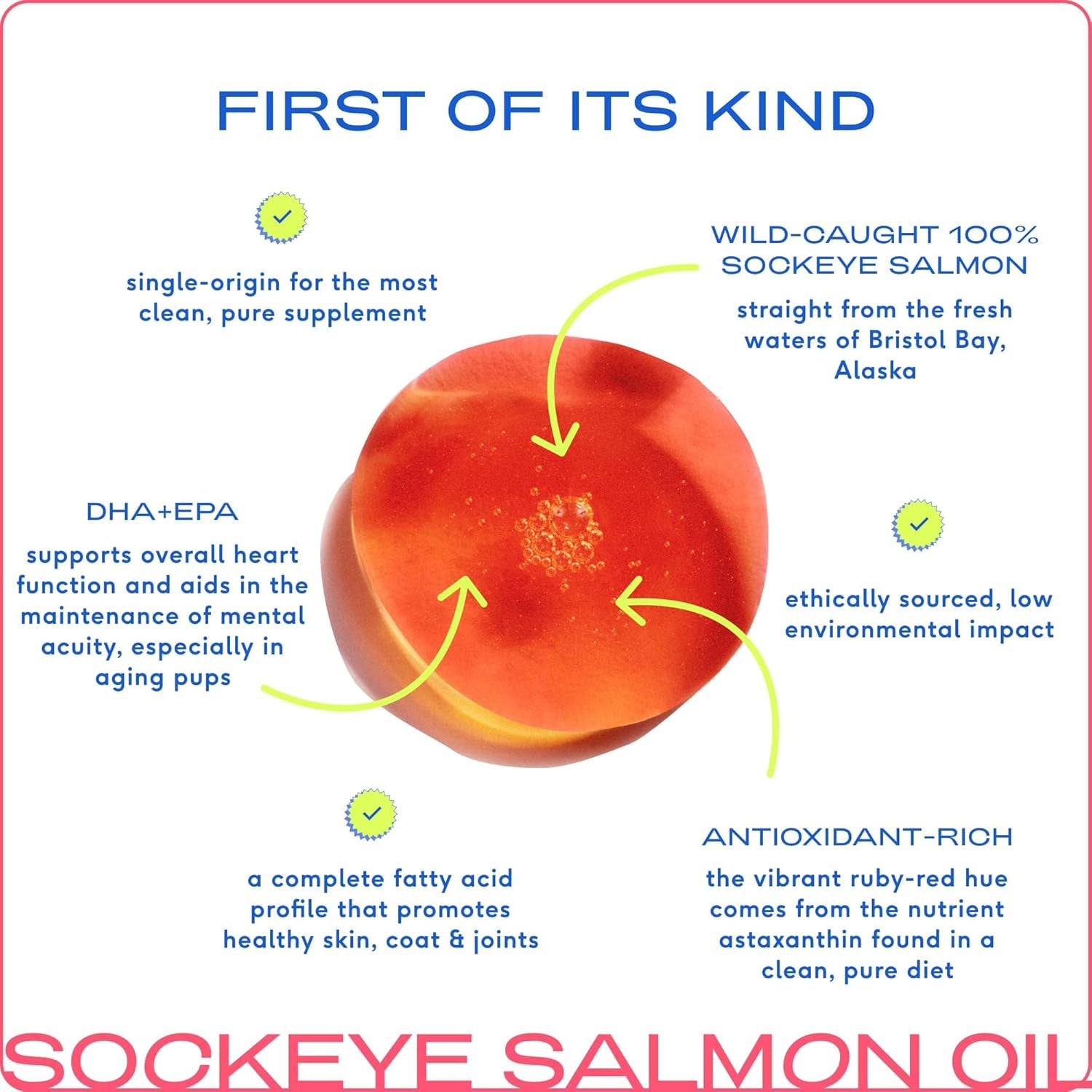 Native Pet 100%  Wild Caught Alaskan Sockeye Salmon Oil