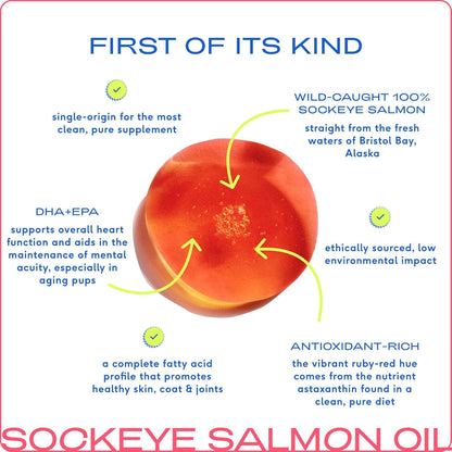 Native Pet 100%  Wild Caught Alaskan Sockeye Salmon Oil