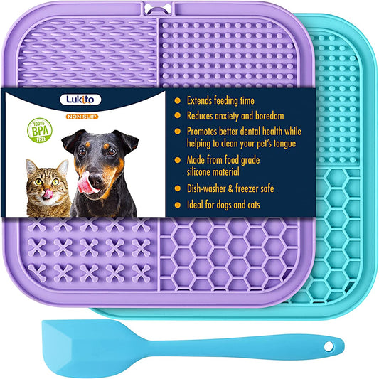 Lick Mat Set of 2 With Spatula