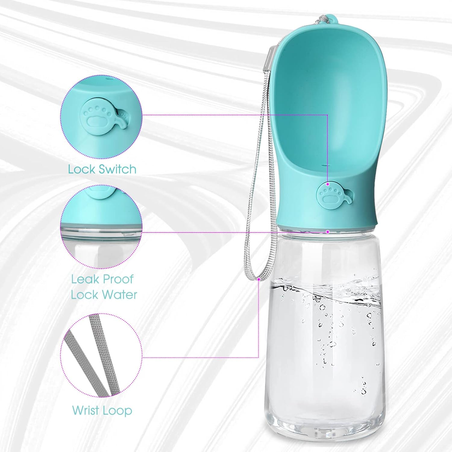Travel Waterbottle with Wrist Strap
