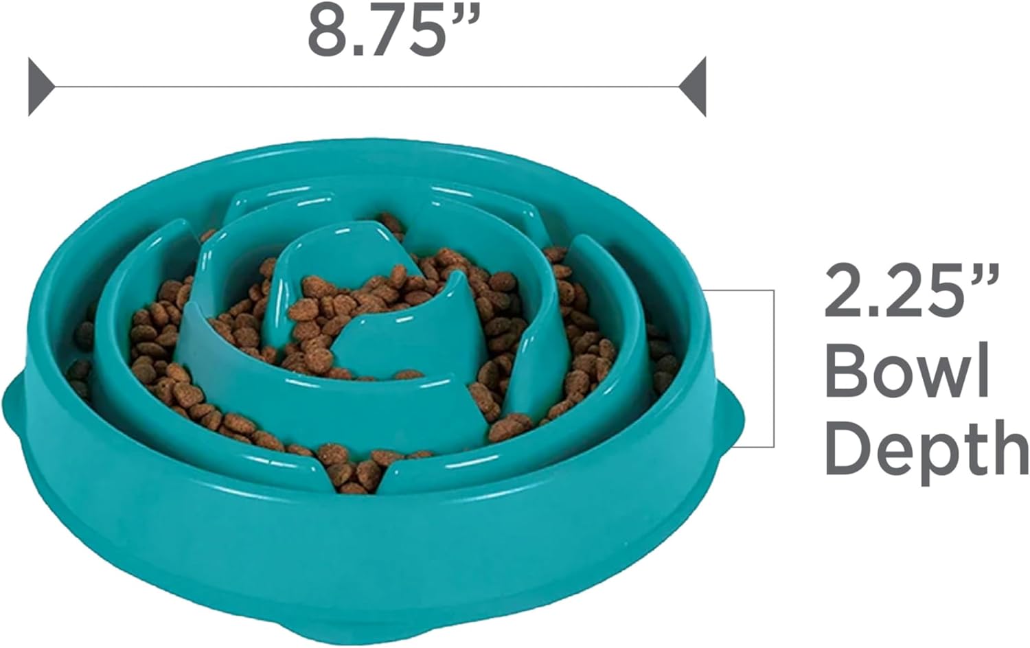 Teal Interactive Fun Feeder Bowl