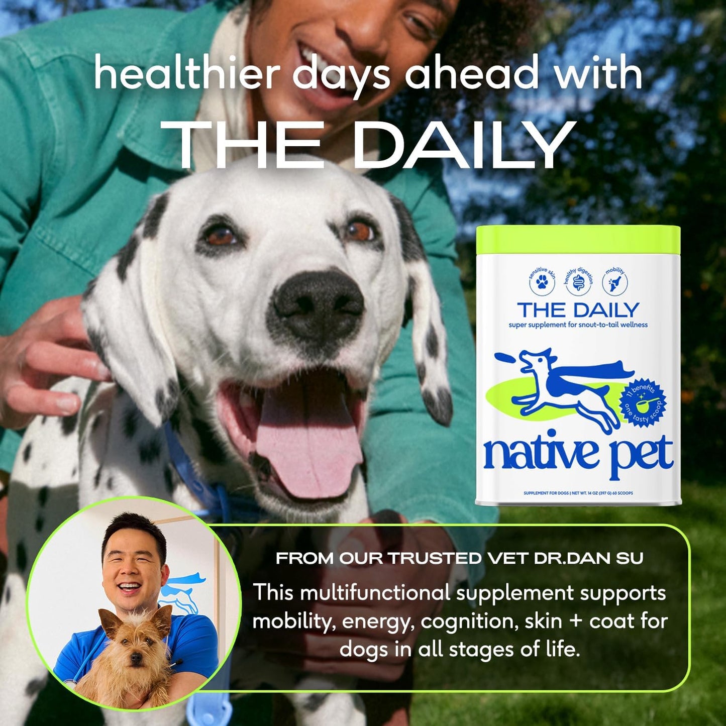 Native Pet 11-in-1 Multivitamin Powder Supplement 