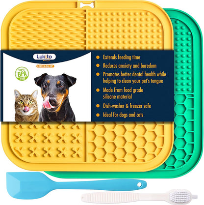 Lick Mat Set of 2 With Spatula