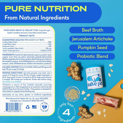 Native Pet Powdered Probiotics