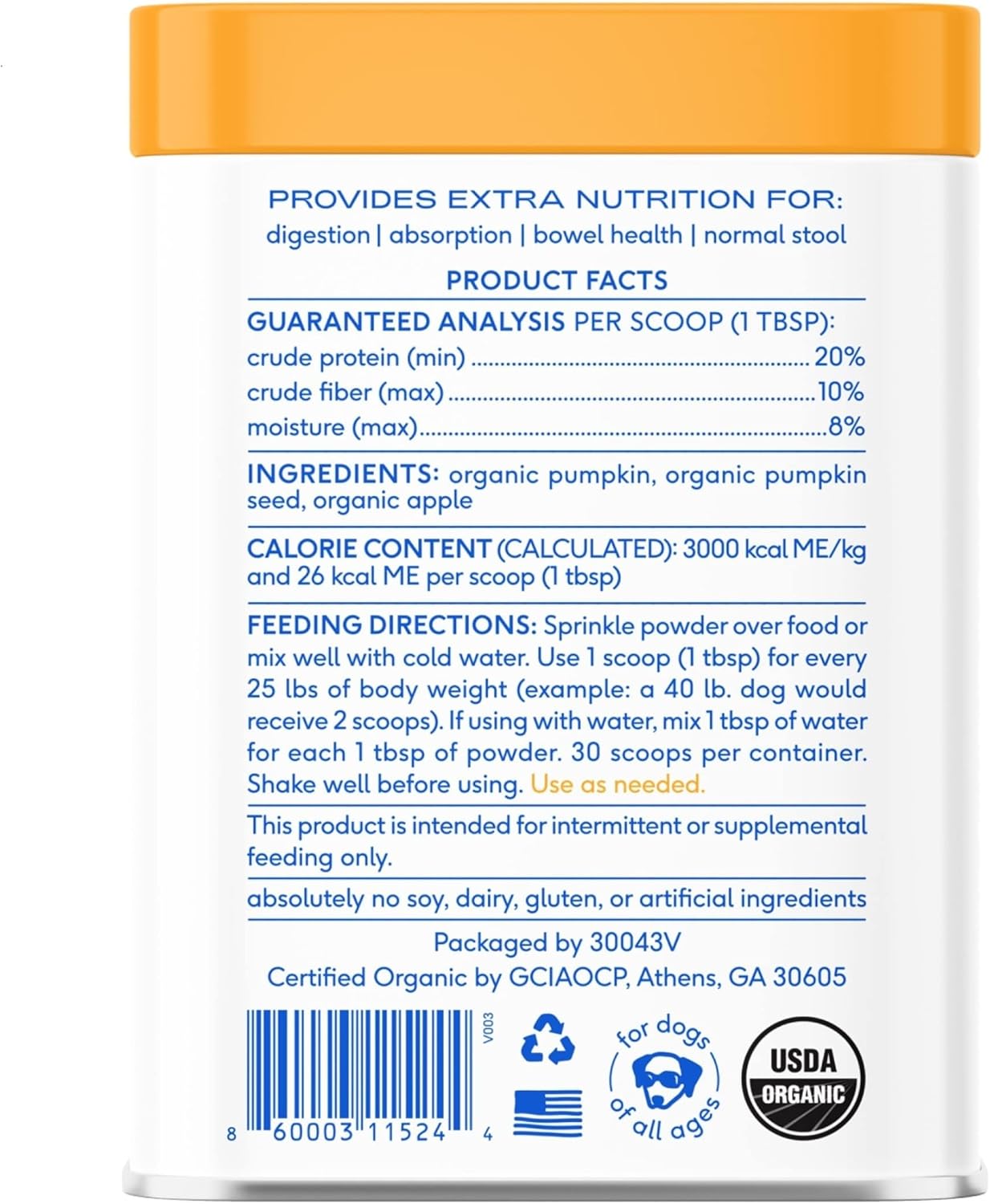 Native Pet Powdered Pumpkin 