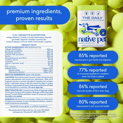 Native Pet 11-in-1 Multivitamin Powder Supplement 