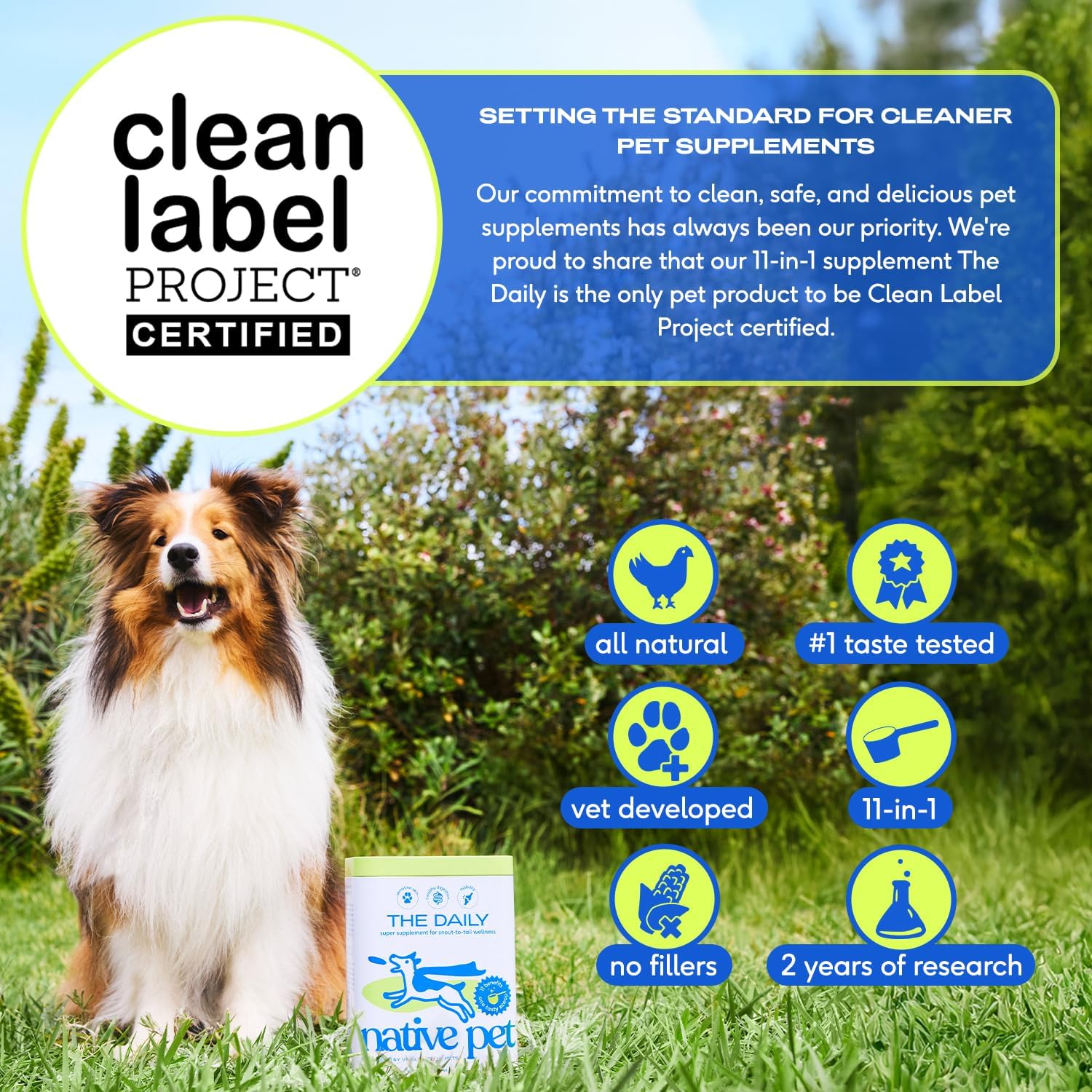 Native Pet 11-in-1 Multivitamin Powder Supplement 