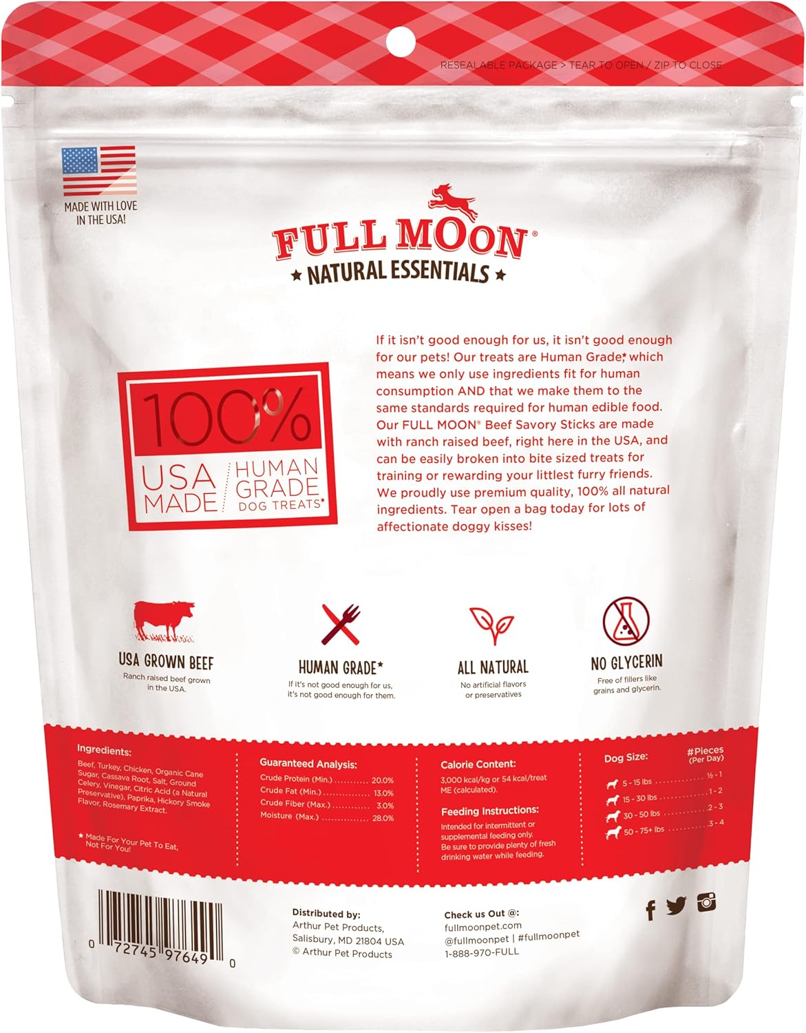 Full Moon Beef Jerky Stick Treats