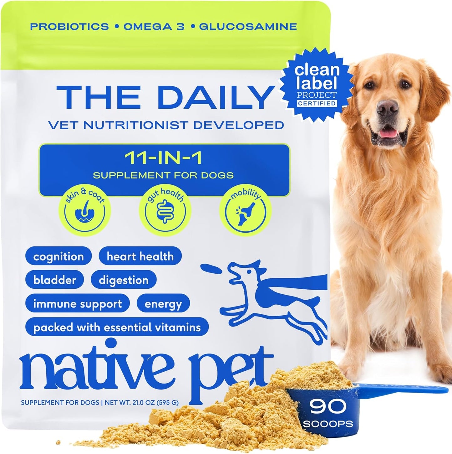 Native Pet 11-in-1 Multivitamin Powder Supplement 