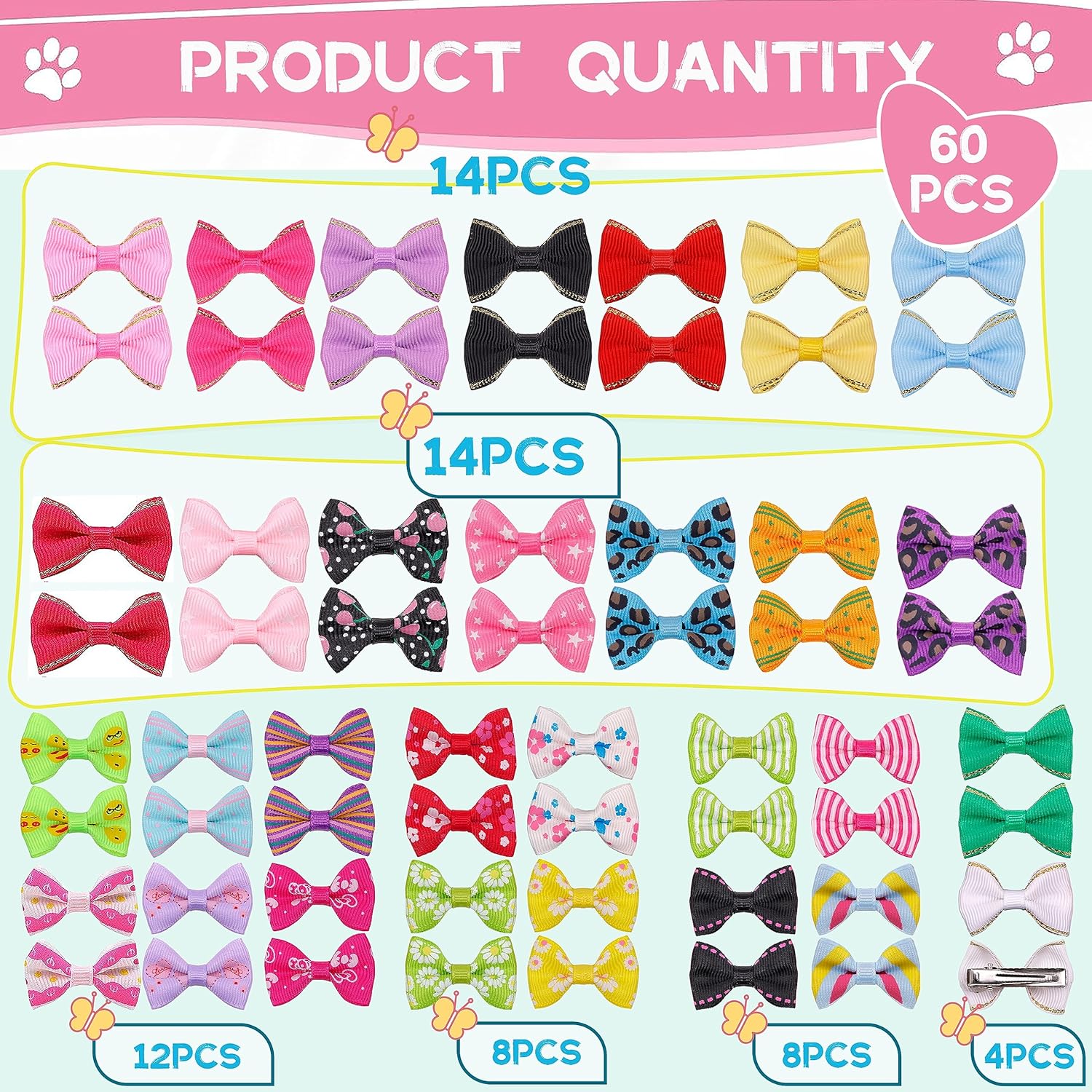 Cheerful Hair Bow Set