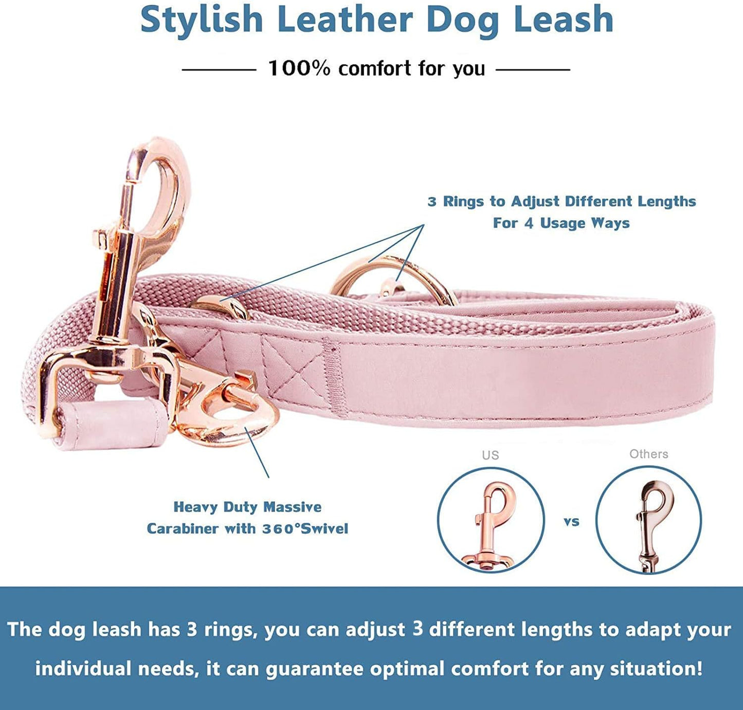Pink Pleather Leash & Collar Set