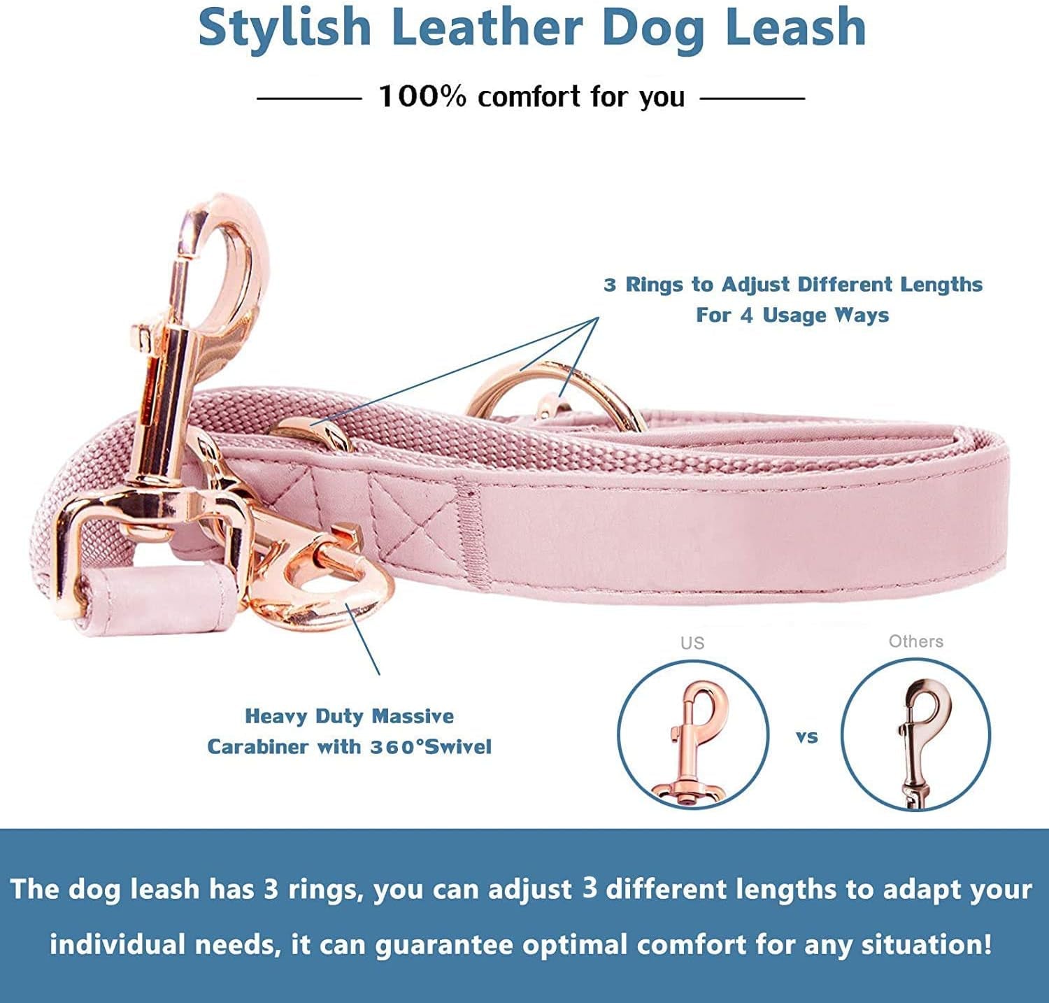 Pink Pleather Leash & Collar Set