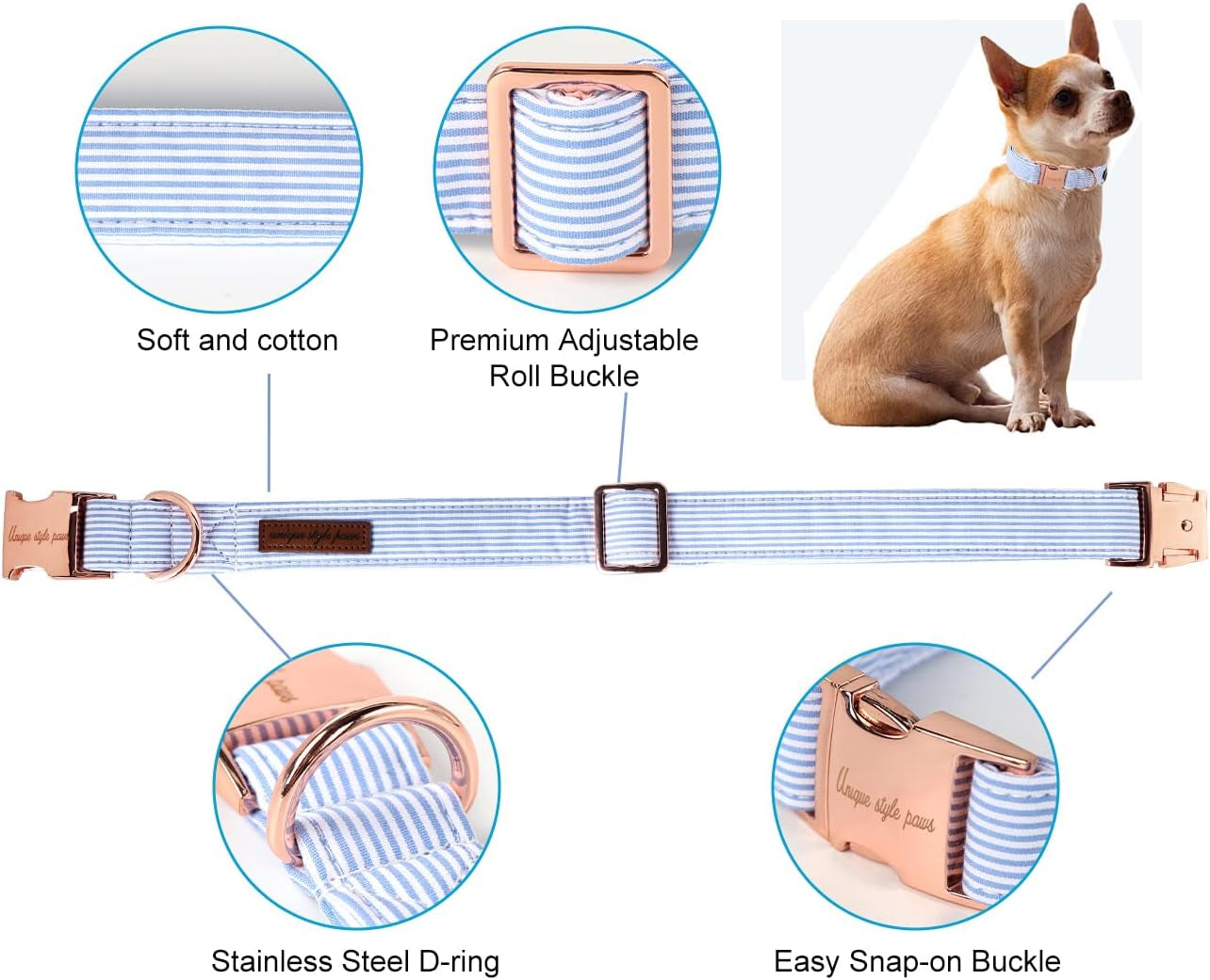 Blue Pin-Stripe Collar